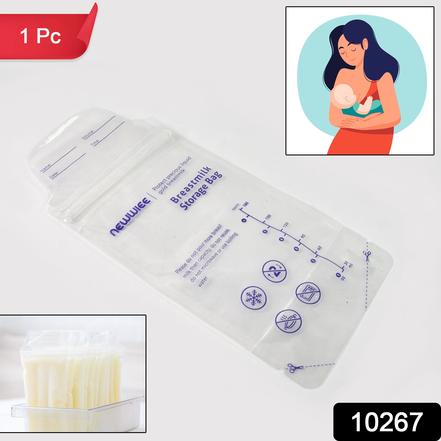 Breastmilk Storage Bags Double Zipper Seal (1 Pc) Breastmilk Storage Bags Double Zipper Seal (1 Pc)